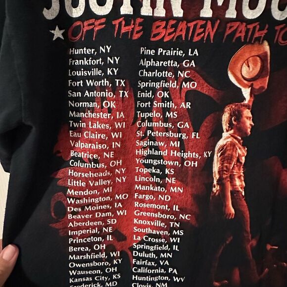 Justin Moore Off the Beaten Path Tour Concert Tee - Small - Picture 5 of 5